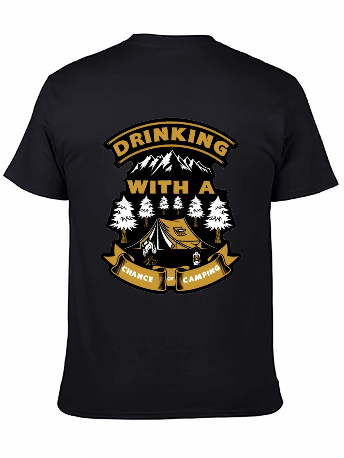 Drinking With a Chance of Camping Black T-Shirt
