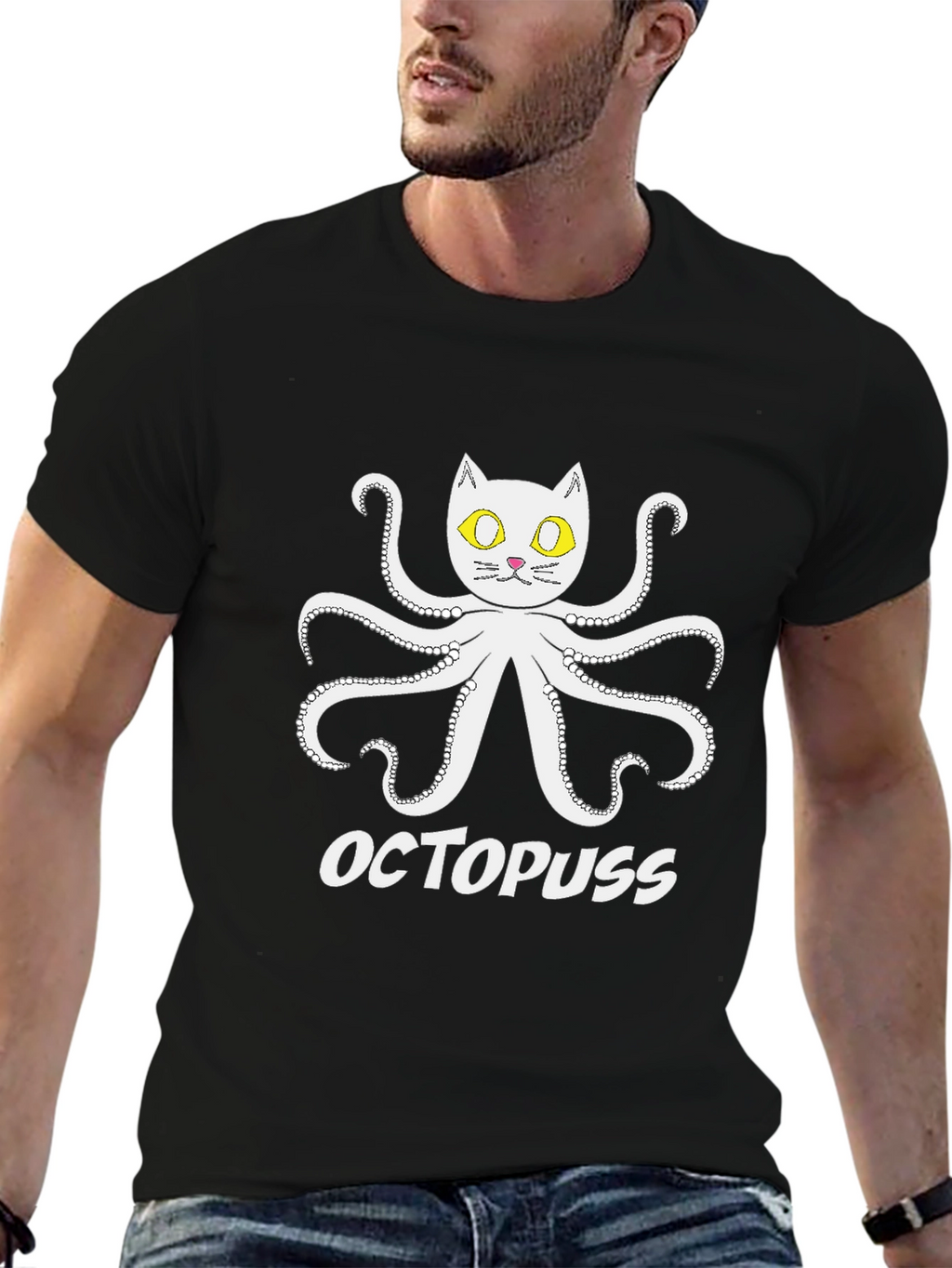 Octopuss Cat Graphic T-Shirt