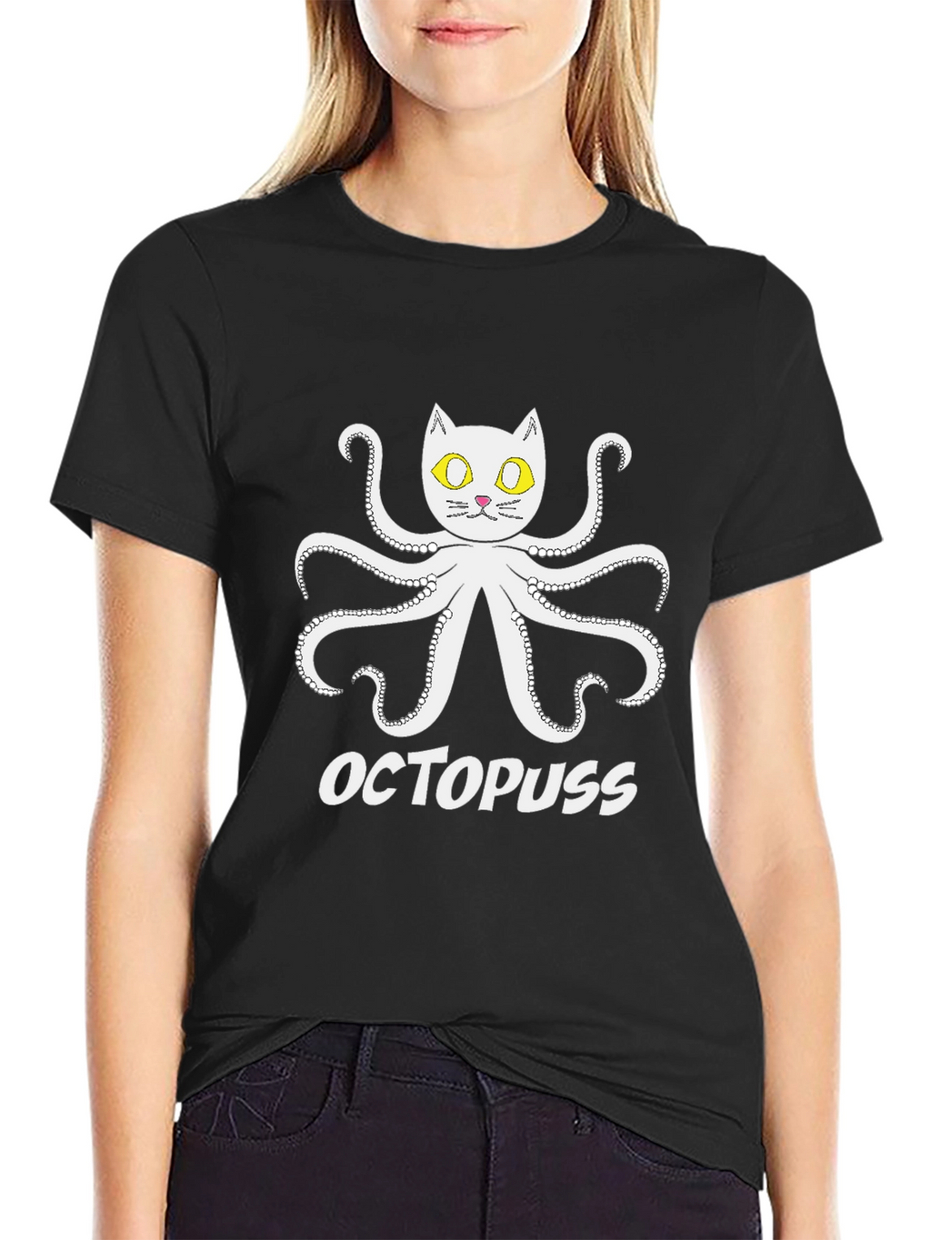 Octopuss Cat Graphic T-Shirt