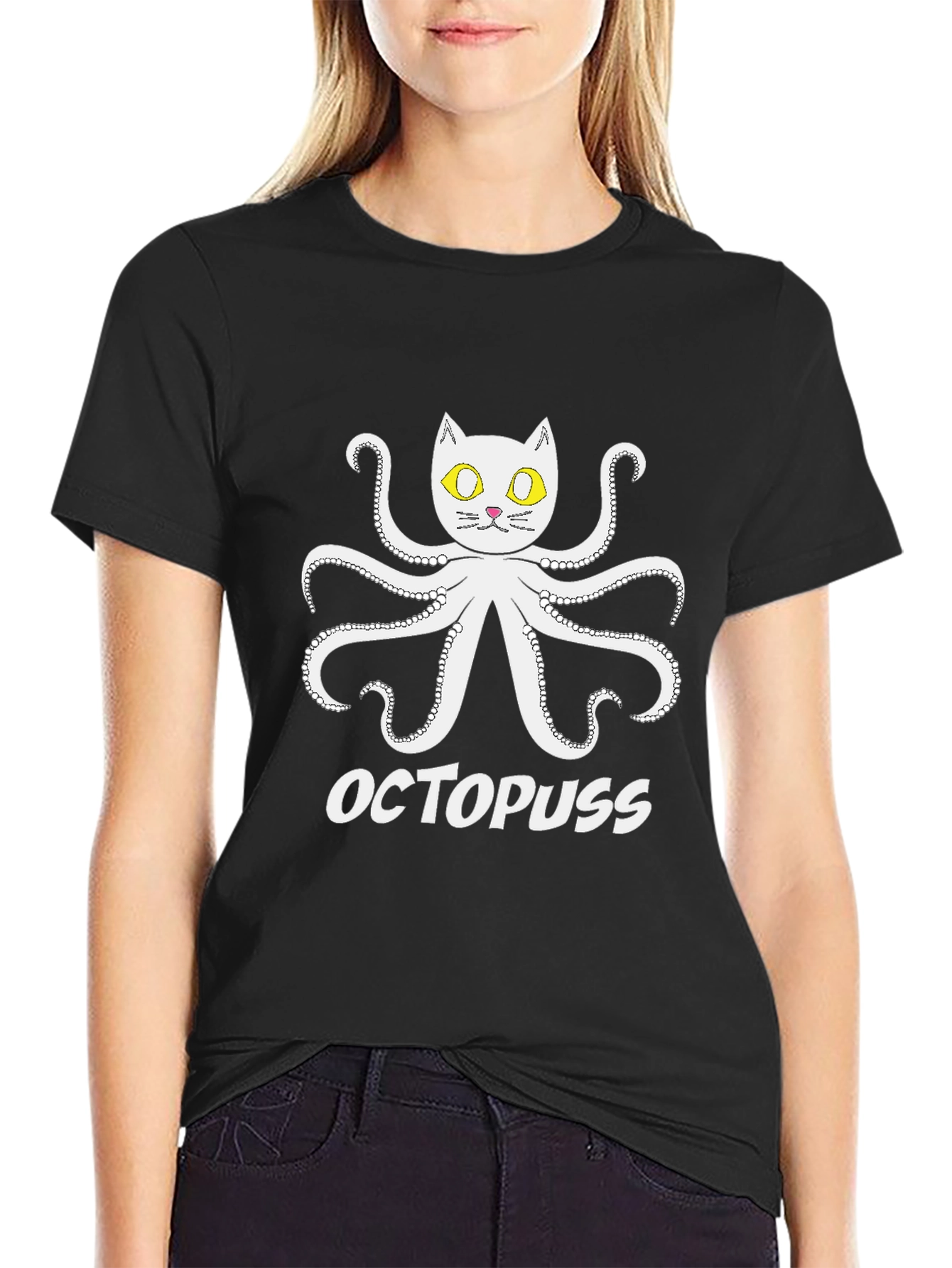 Octopuss Cat Graphic T-Shirt