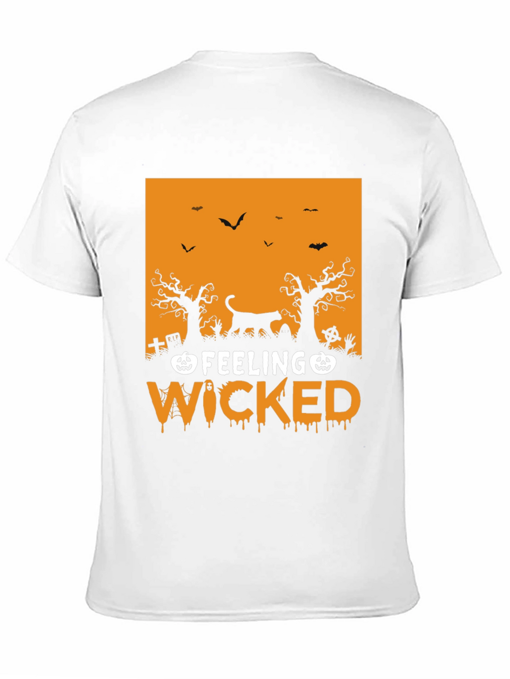 Feeling Wicked Halloween T-Shirt - Black Cat Design
