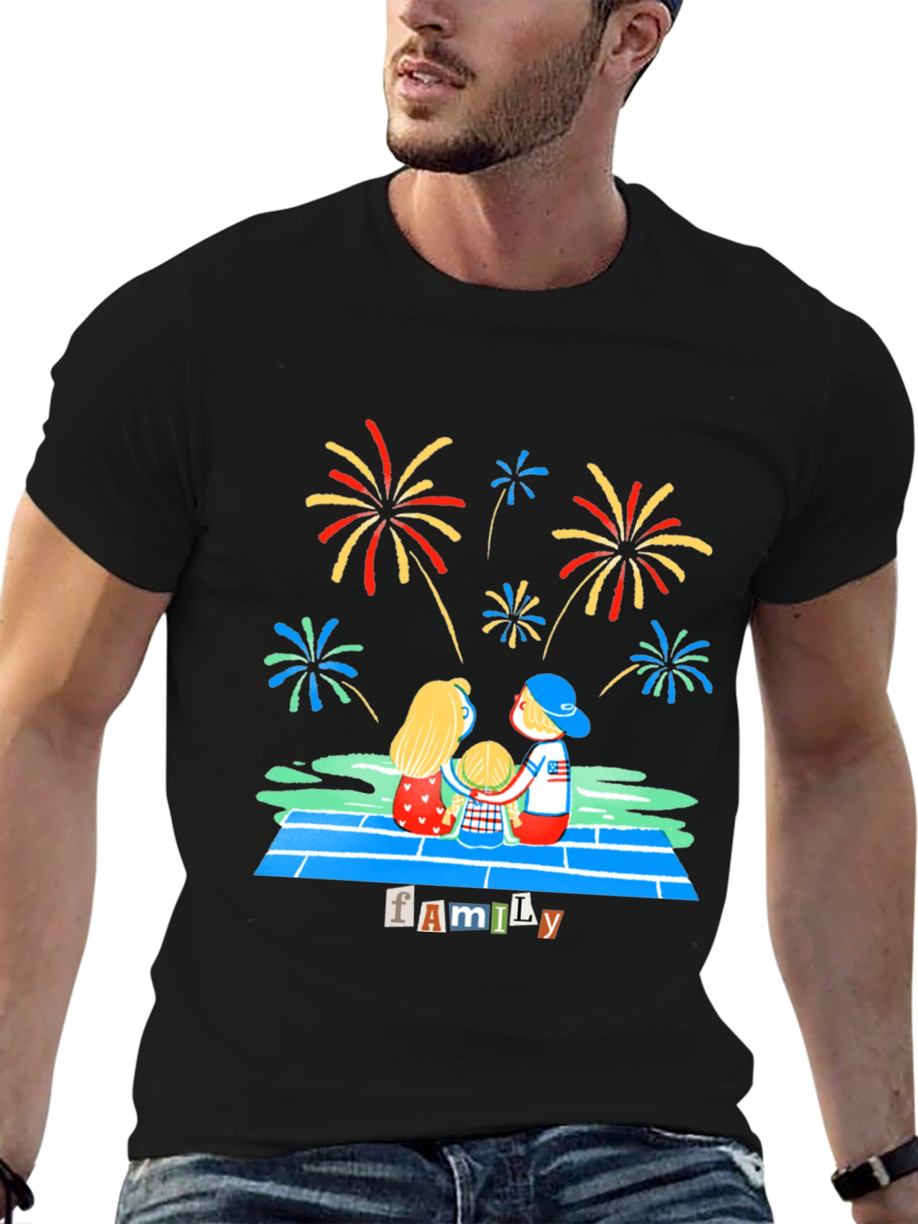Family Fireworks Graphic Tee