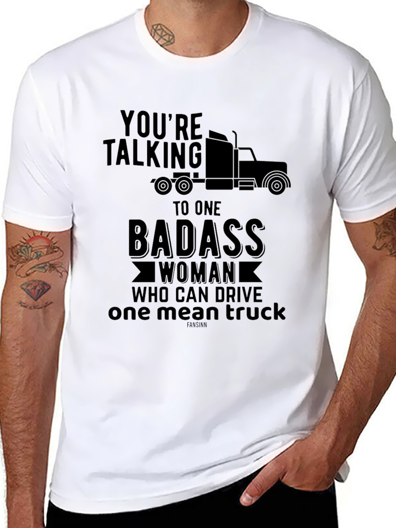 Badass Woman Trucker T-Shirt