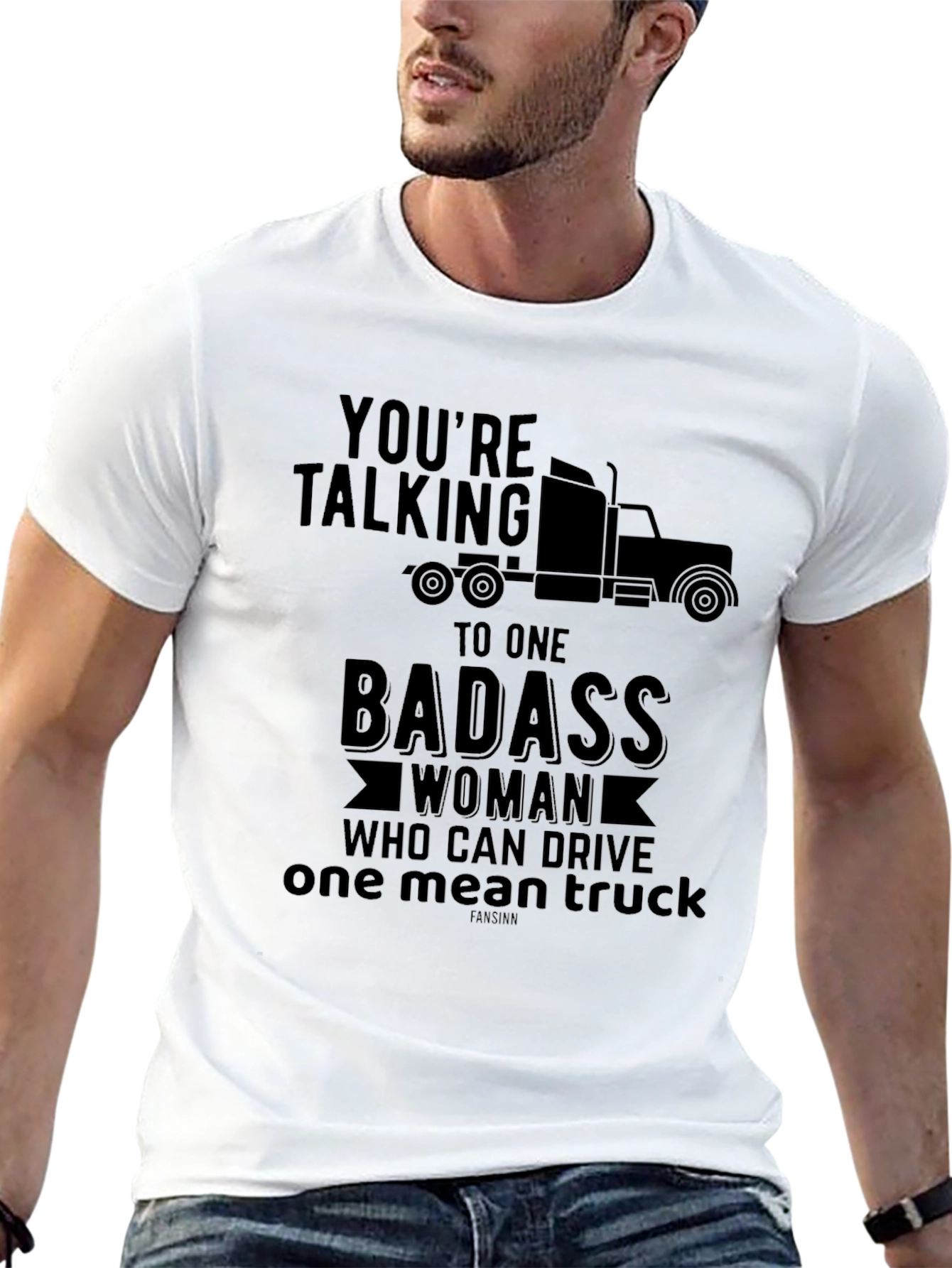 Badass Woman Trucker T-Shirt