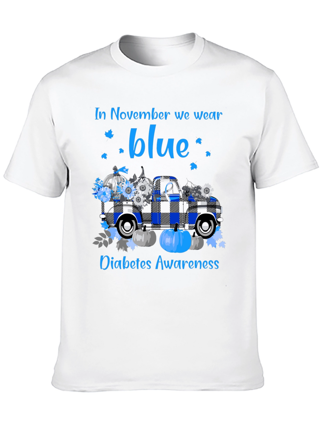 In November We Wear Blue Diabetes Awareness T-Shirt