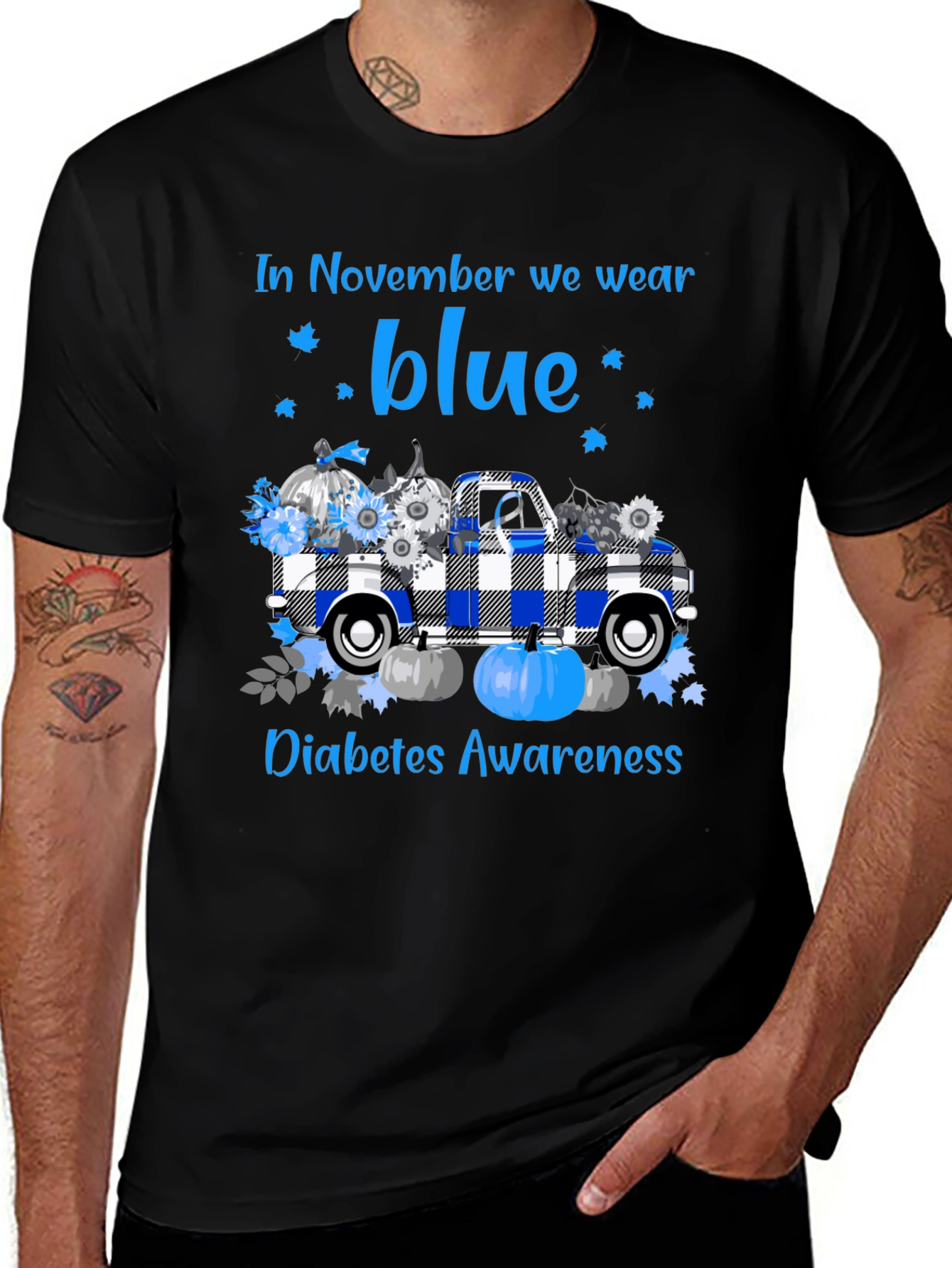 In November We Wear Blue Diabetes Awareness T-Shirt