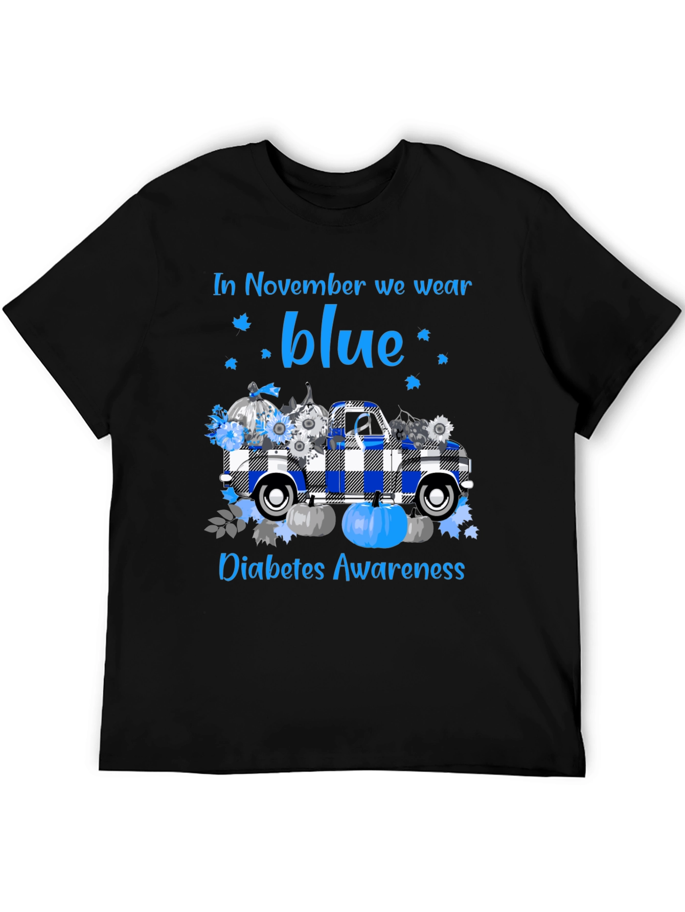 In November We Wear Blue Diabetes Awareness T-Shirt