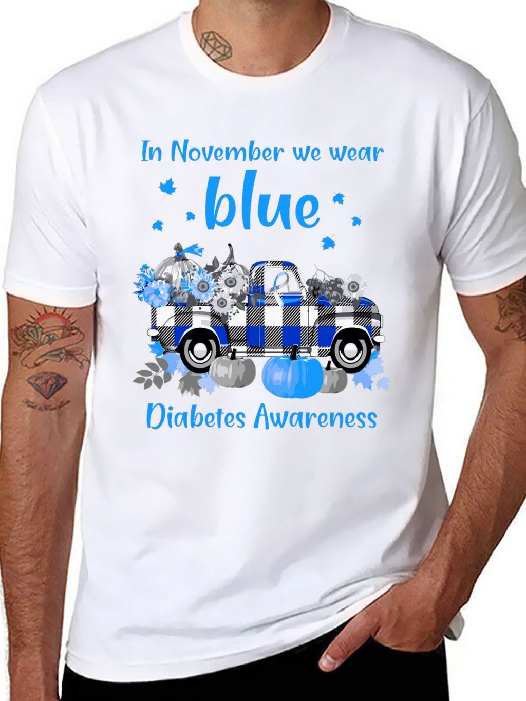 In November We Wear Blue Diabetes Awareness T-Shirt