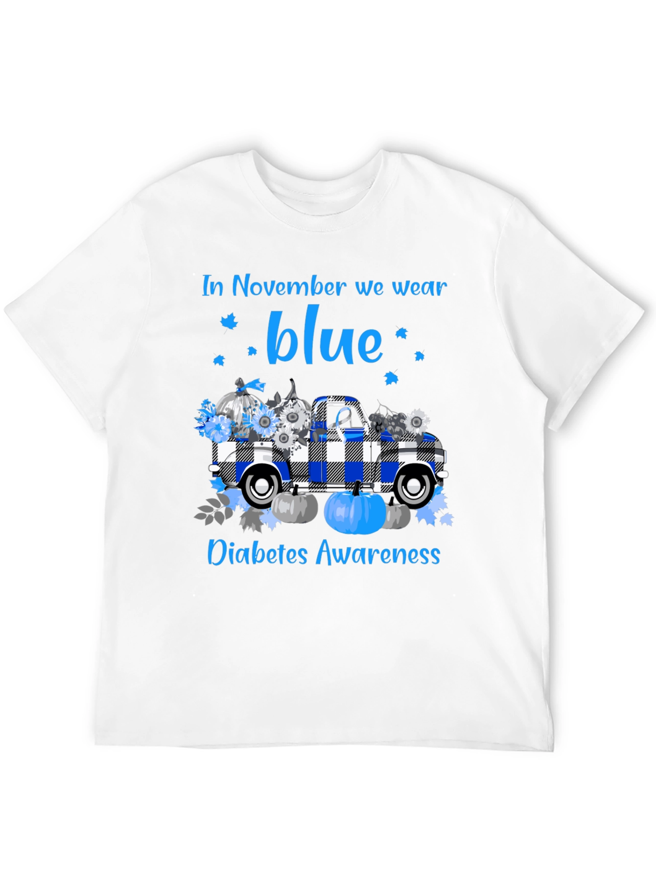 In November We Wear Blue Diabetes Awareness T-Shirt