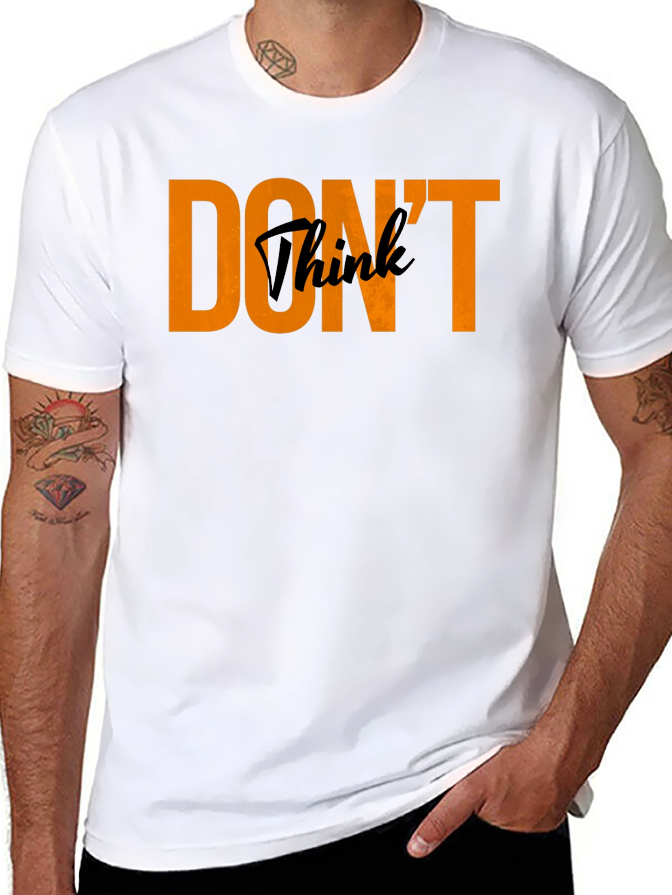 Dont Think Black Crew Neck T-Shirt