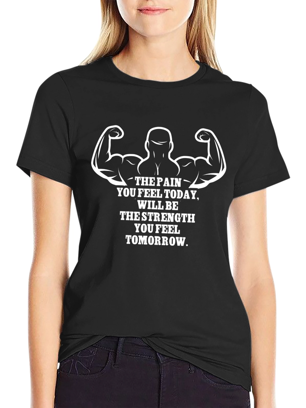 Motivational Gym T-Shirt: Feel the Strength