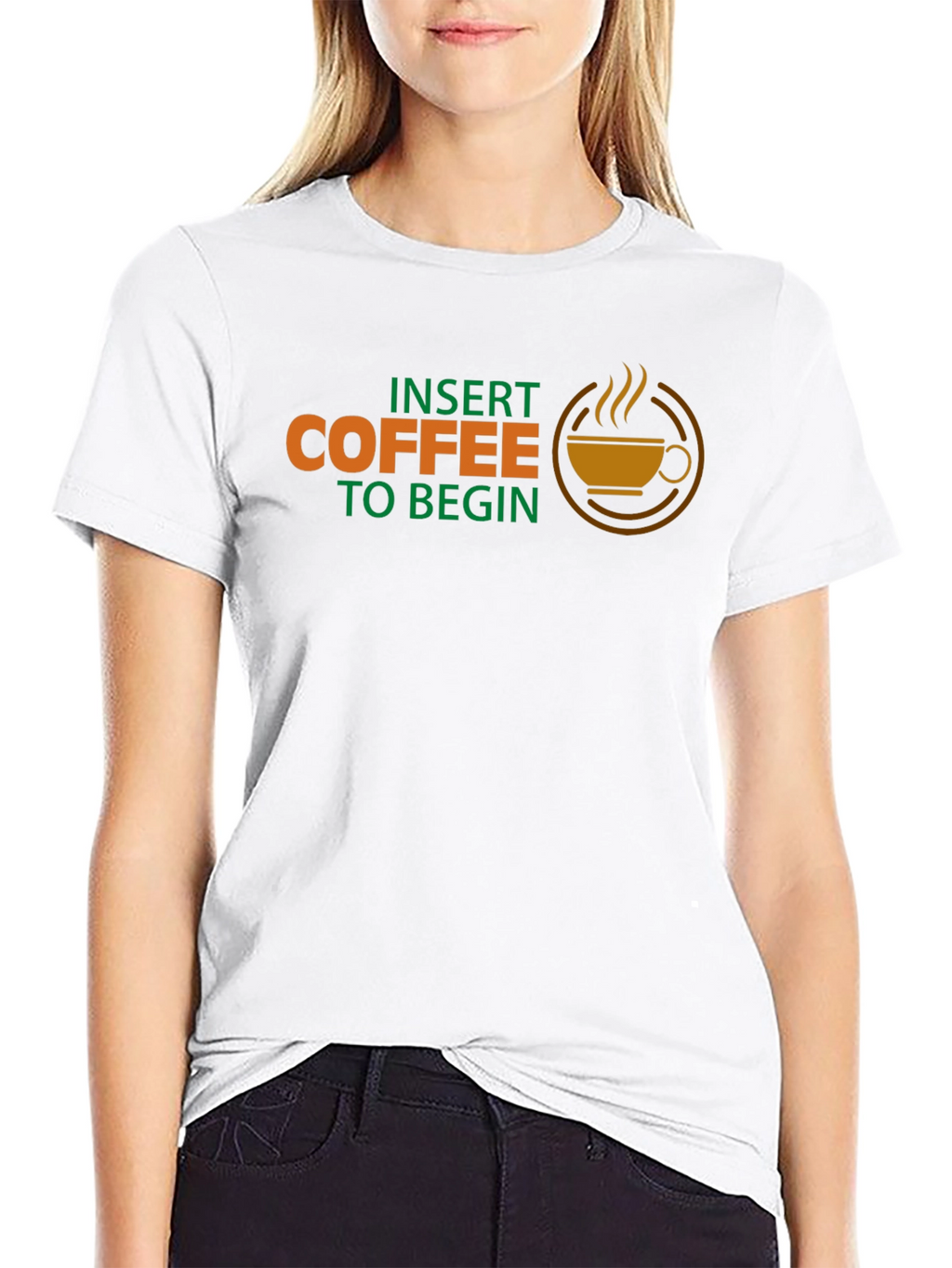 Insert Coffee to Begin Graphic Tee - Black