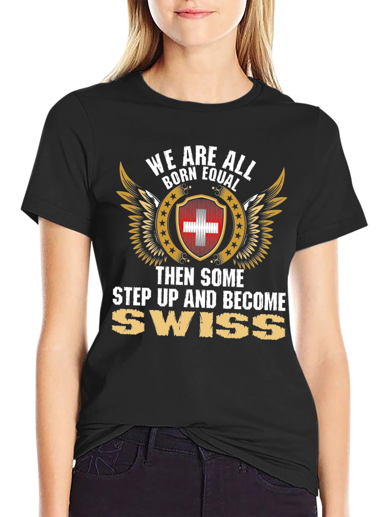 Swiss Pride T-Shirt - We Are All Born Equal