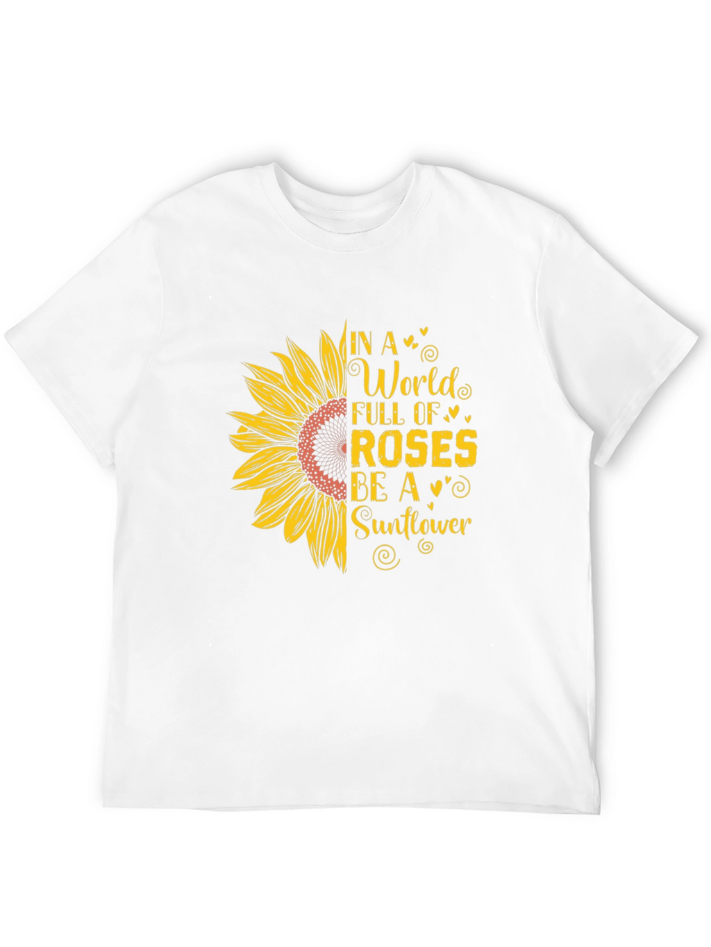 Sunflower Graphic Print T-Shirt - Be A Sunflower