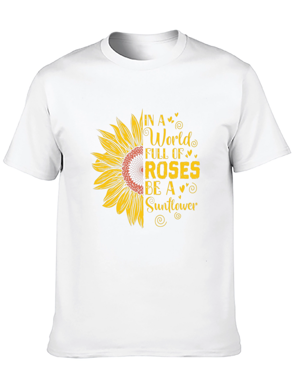 Sunflower Graphic Print T-Shirt - Be A Sunflower