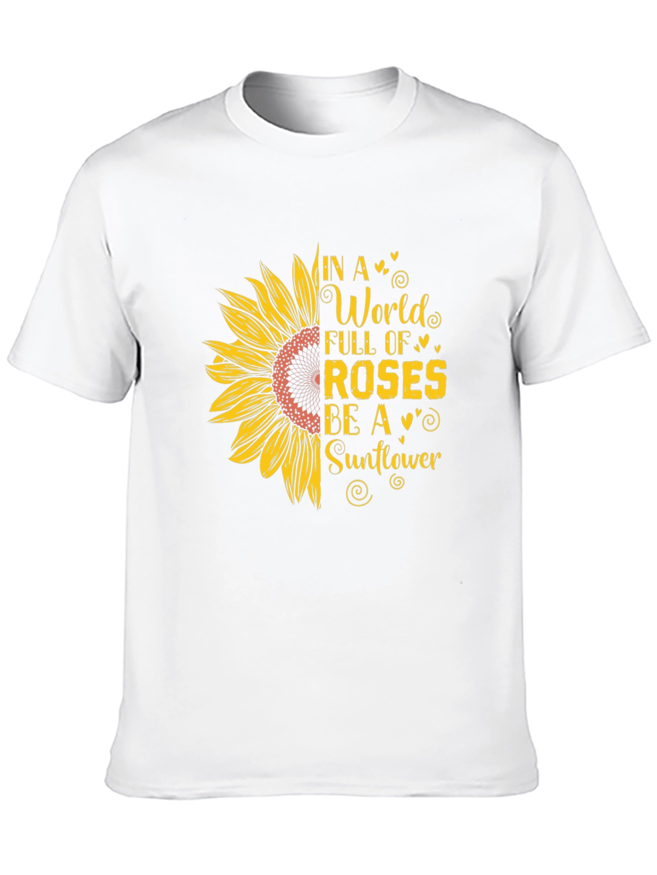 Sunflower Graphic Print T-Shirt - Be A Sunflower