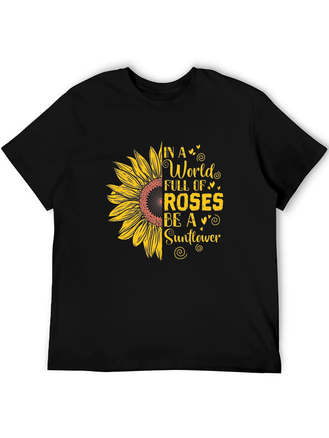 Sunflower Graphic Print T-Shirt - Be A Sunflower