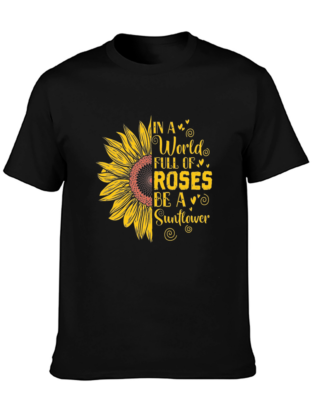 Sunflower Graphic Print T-Shirt - Be A Sunflower