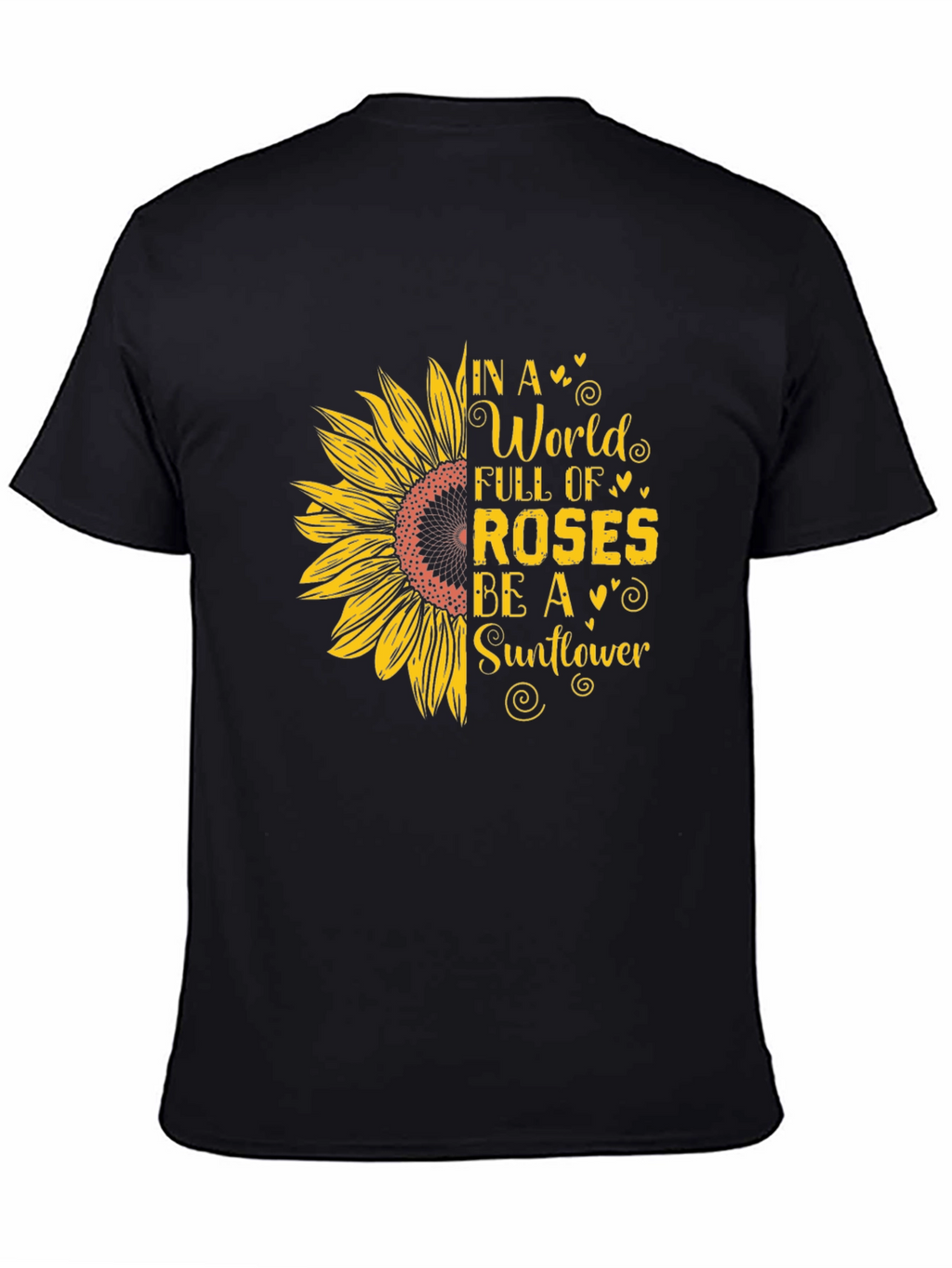 Sunflower Graphic Print T-Shirt - Be A Sunflower