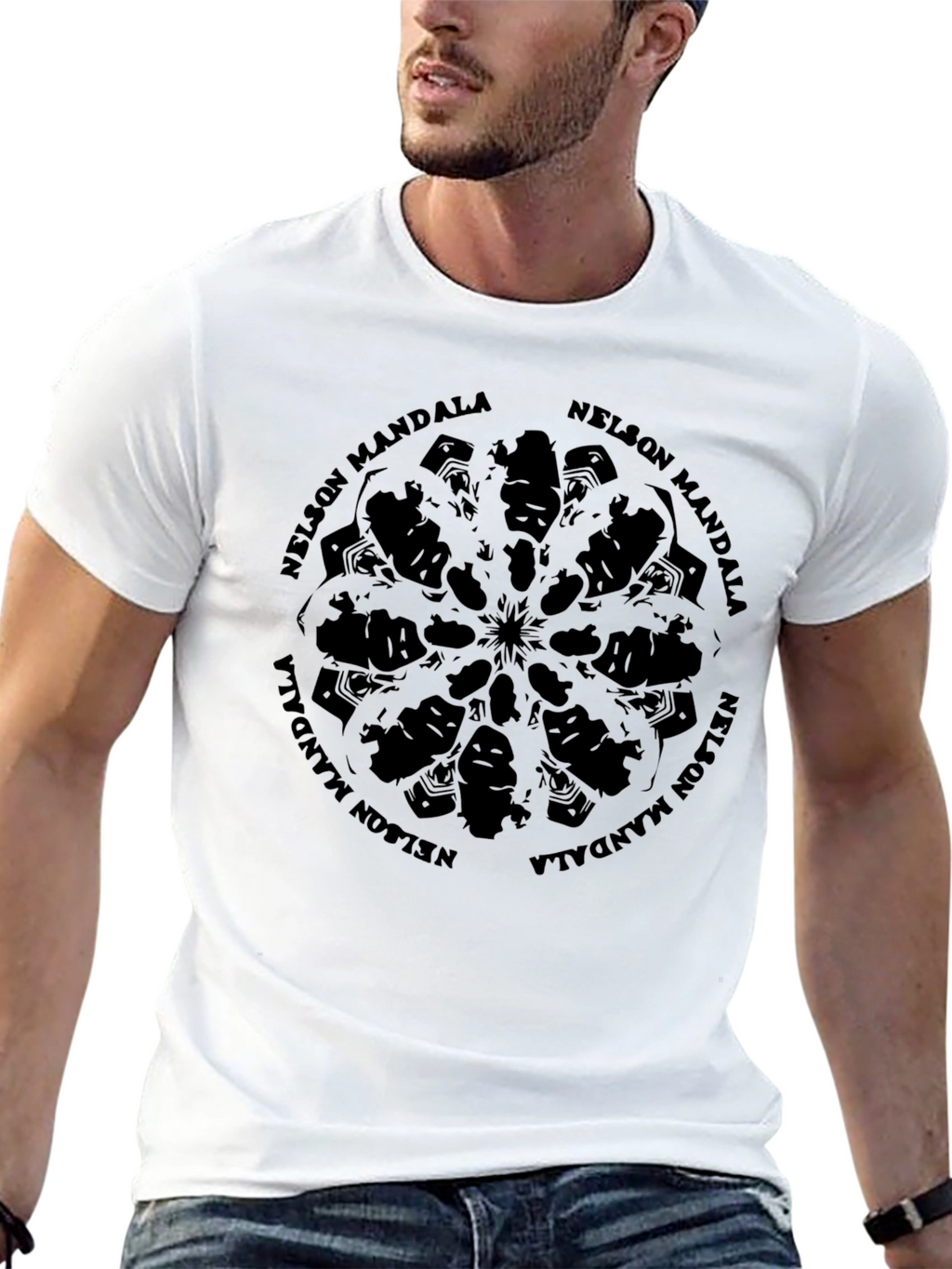 Nelson Mandela Mandala Graphic T-Shirt