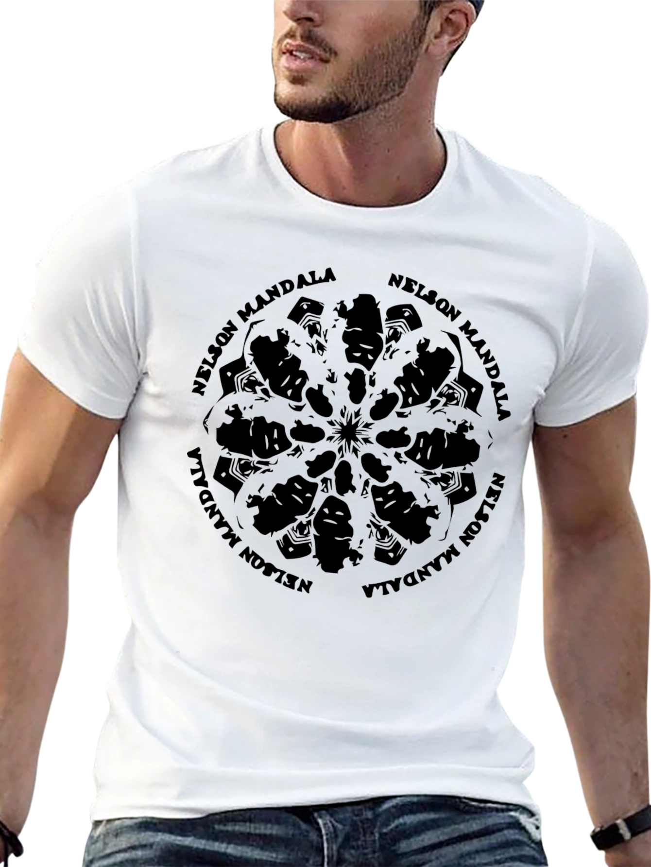 Nelson Mandela Mandala Graphic T-Shirt