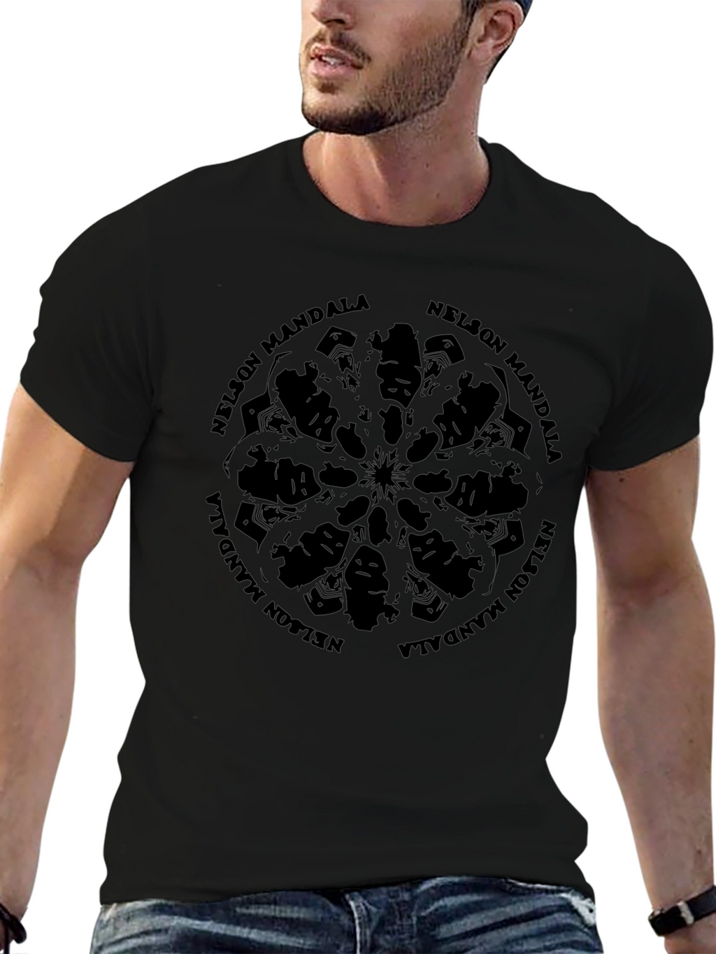 Nelson Mandela Mandala Graphic T-Shirt