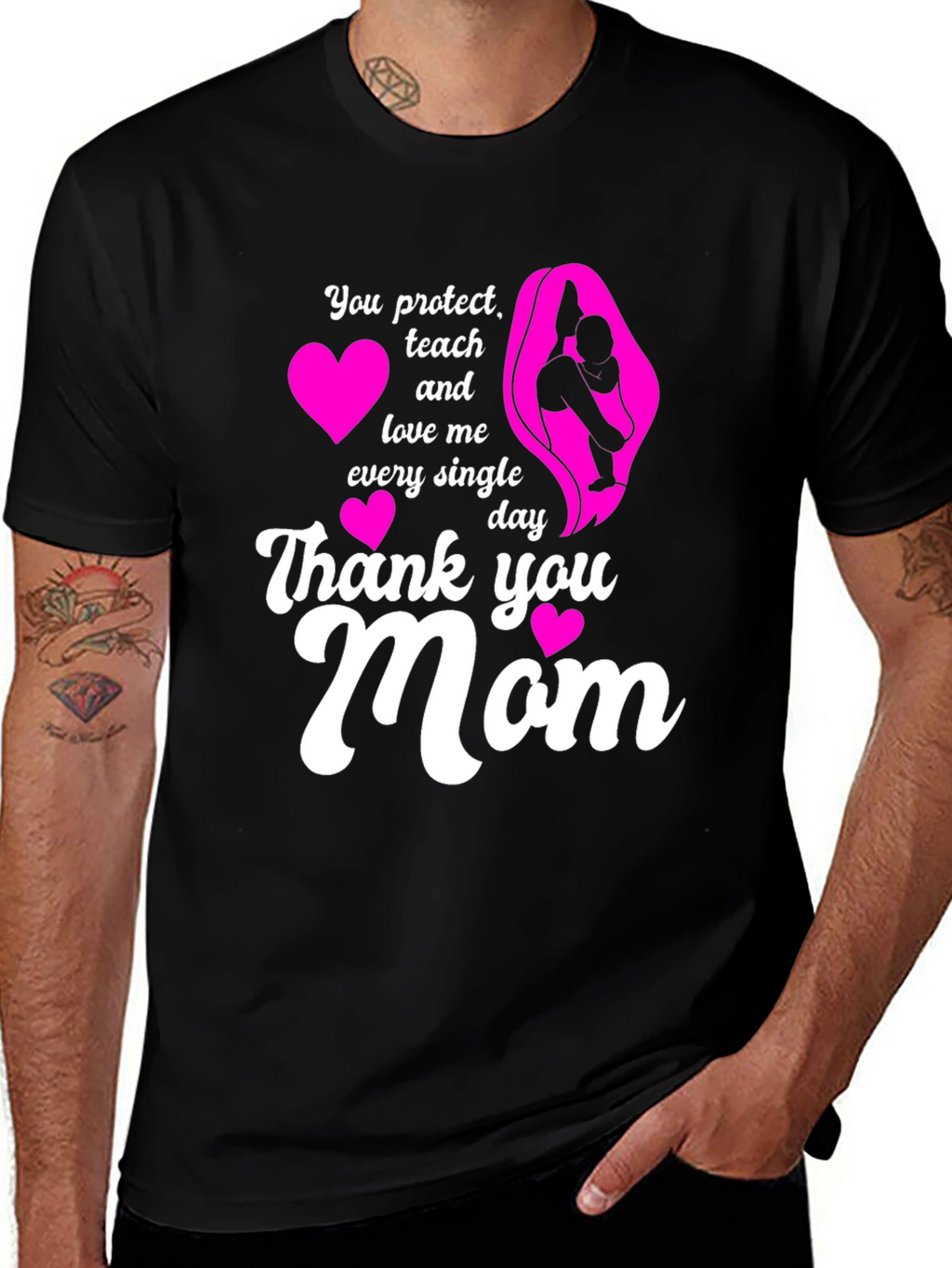 Thank You Mom T-Shirt - Protect Teach Love