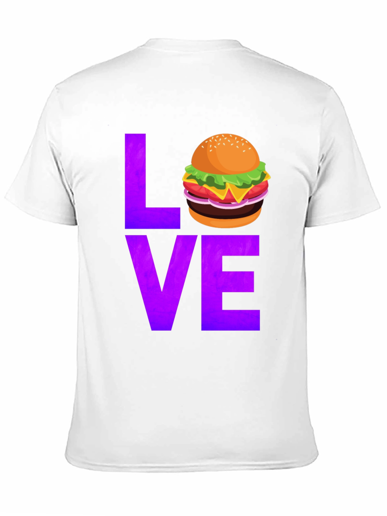 Burger Love Graphic Tee - Black Cotton T-Shirt