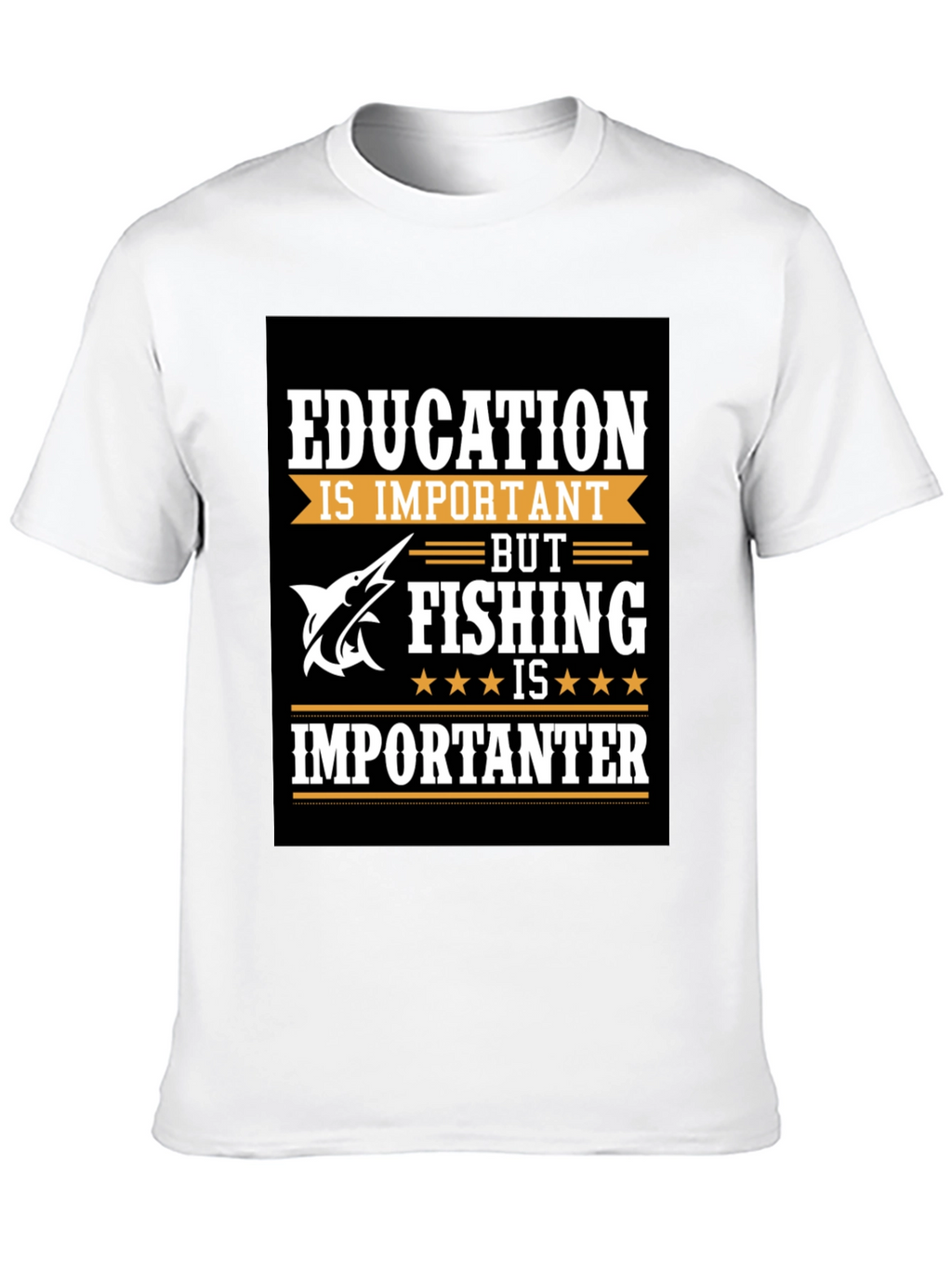 Fishing Humor T-Shirt - Education vs. Fishing