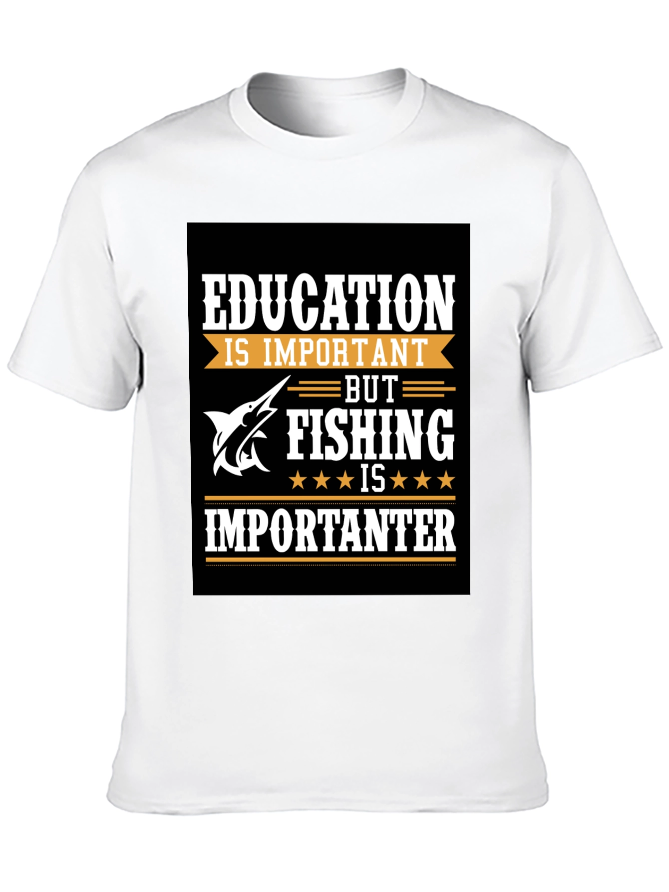 Fishing Humor T-Shirt - Education vs. Fishing