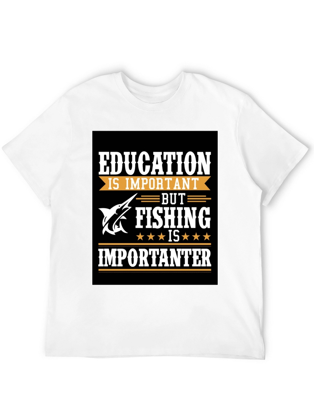 Fishing Humor T-Shirt - Education vs. Fishing