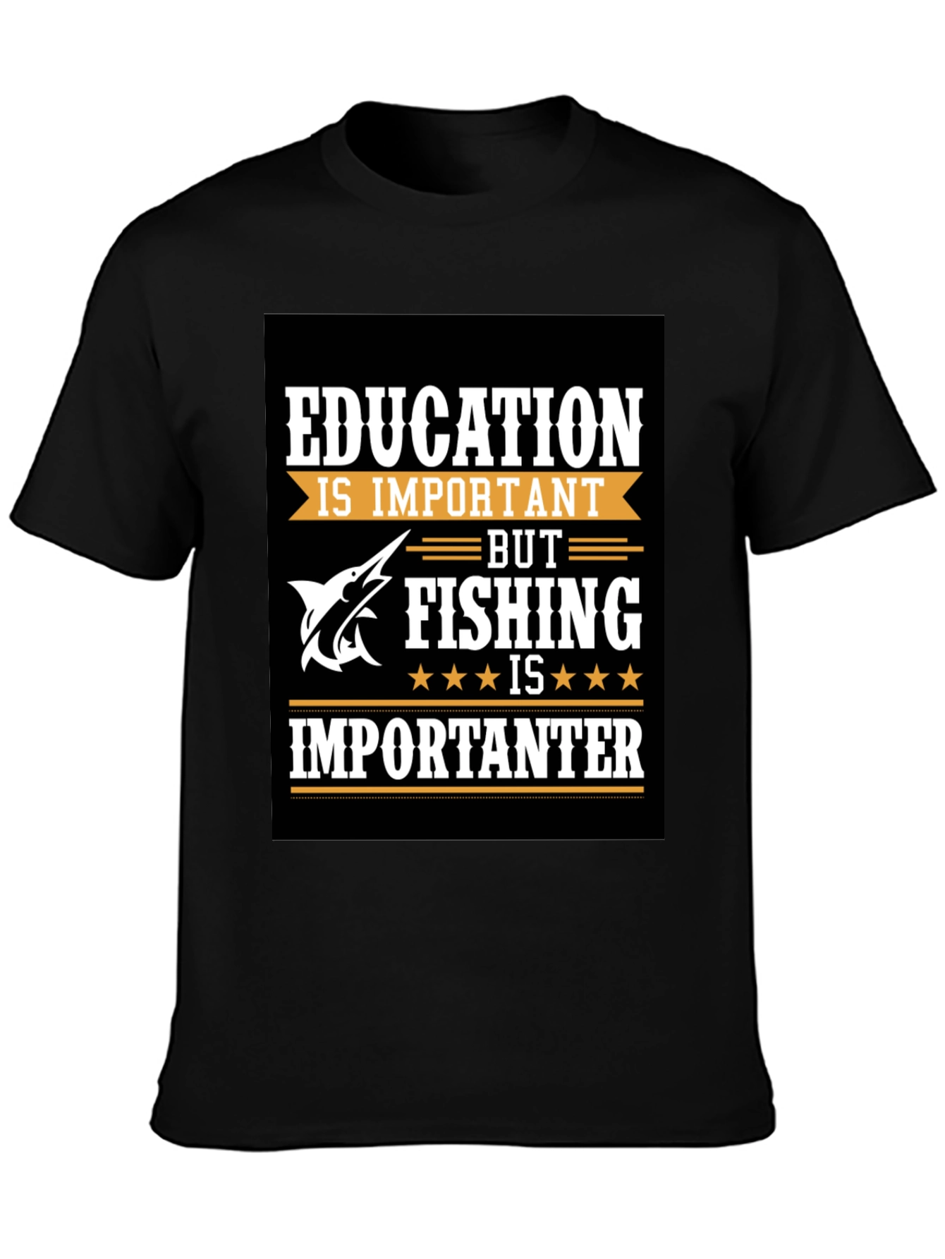 Fishing Humor T-Shirt - Education vs. Fishing