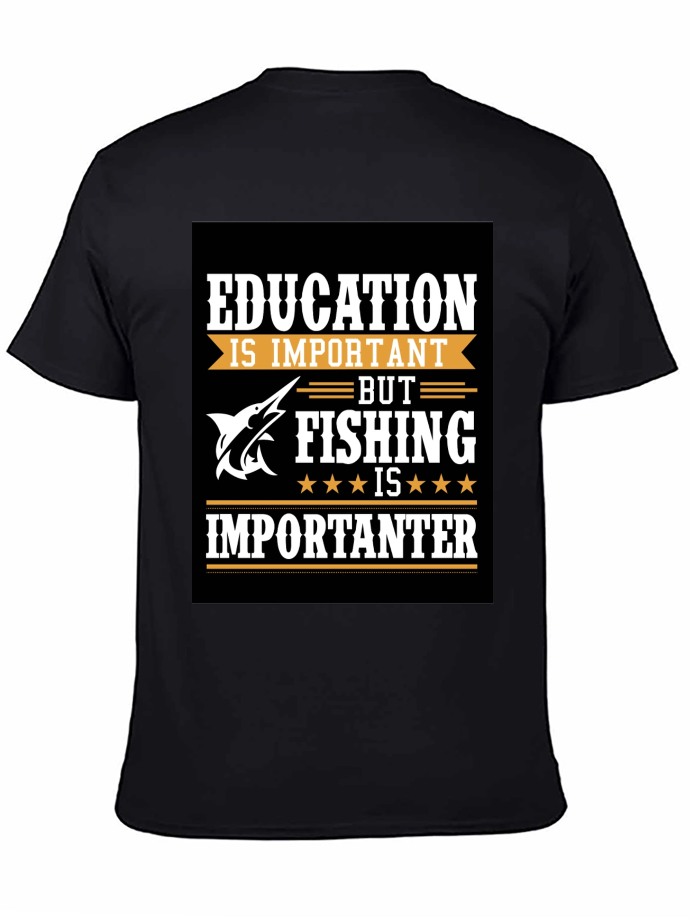Fishing Humor T-Shirt - Education vs. Fishing