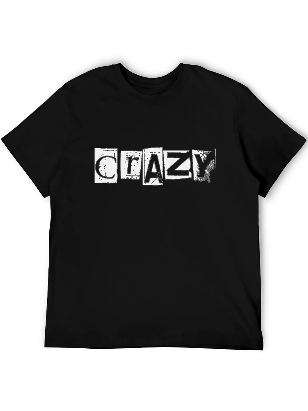 Crazy Graphic Black Tee - Casual Comfort