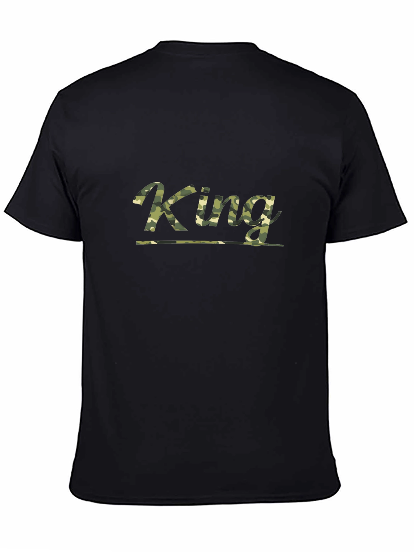 King Camo Graphic Tee - Mens Black T-Shirt