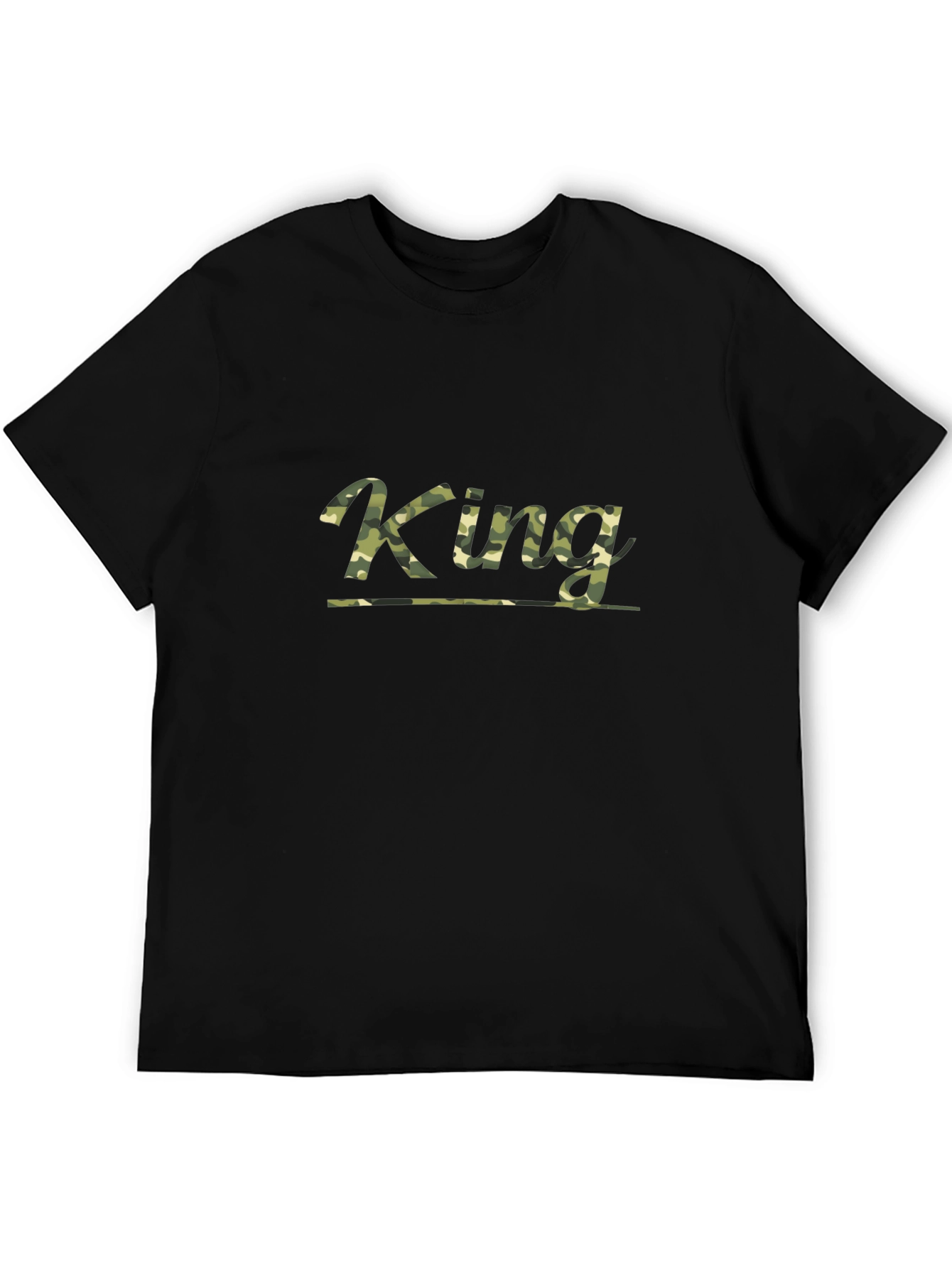 King Camo Graphic Tee - Mens Black T-Shirt
