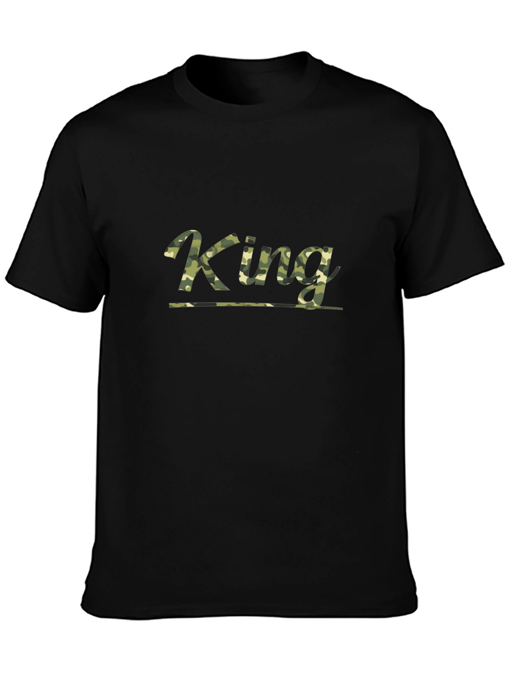 King Camo Graphic Tee - Mens Black T-Shirt
