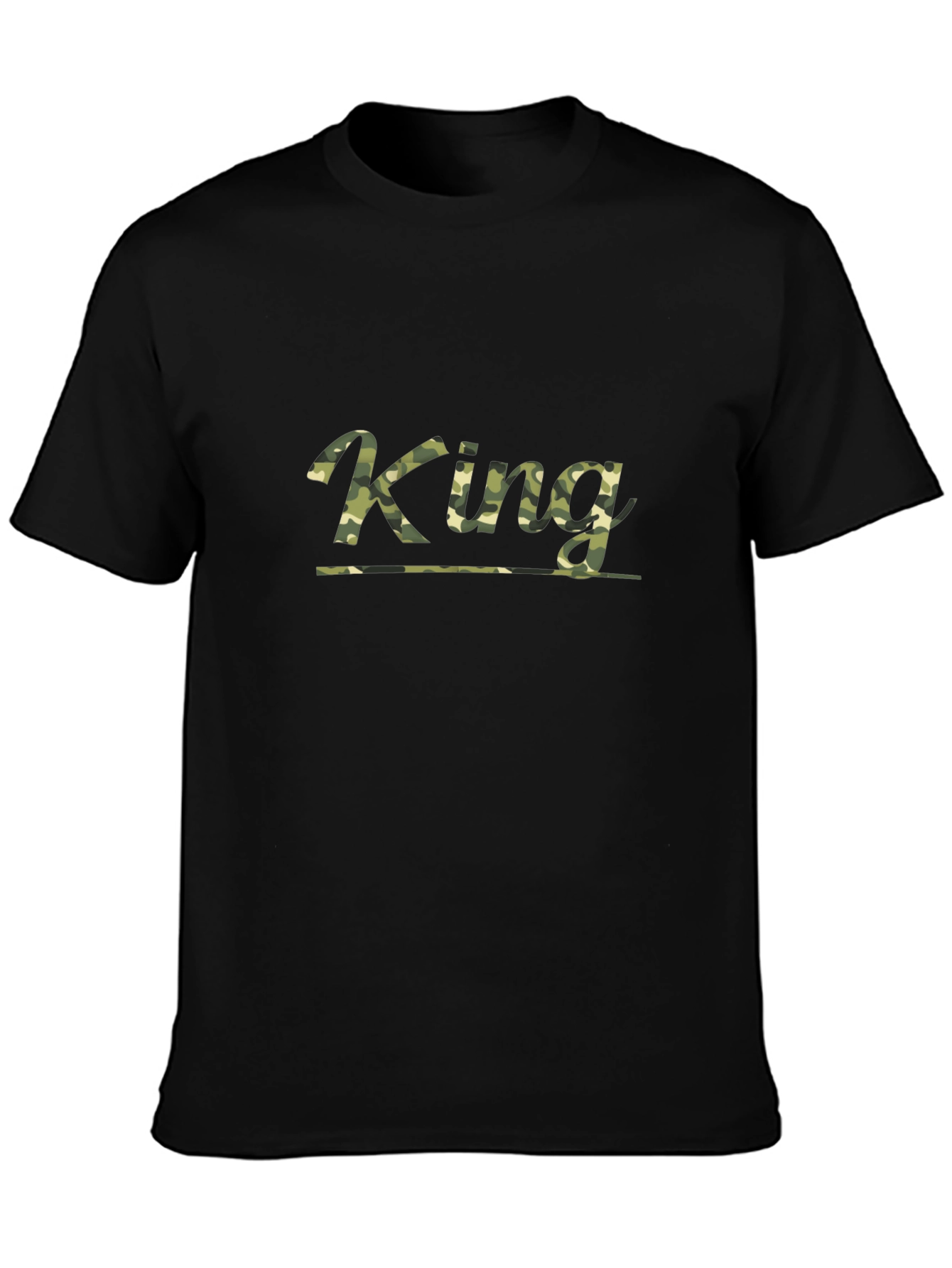 King Camo Graphic Tee - Mens Black T-Shirt