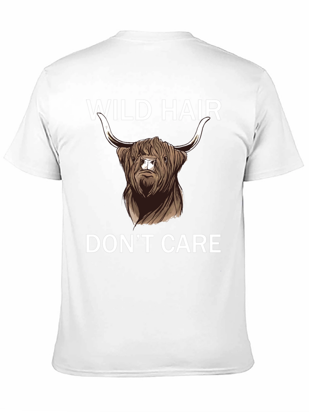 Wild Hair Dont Care Highland Cow T-Shirt