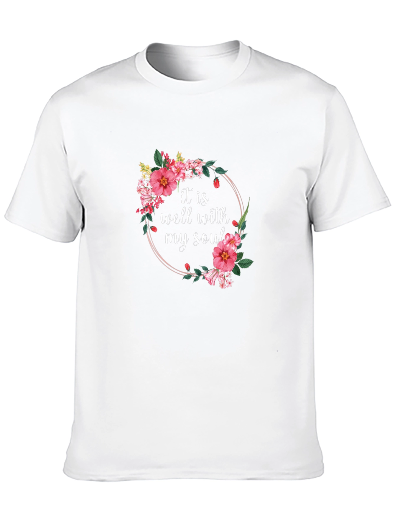 Floral It Is Well Graphic Tee - Black