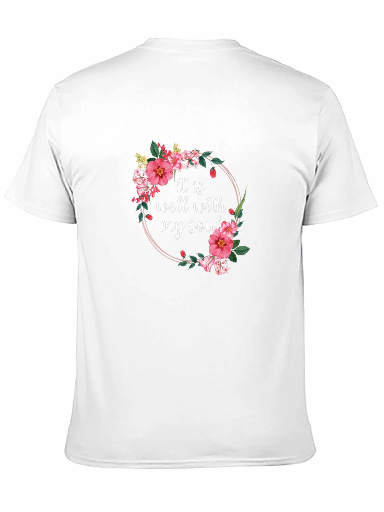 Floral It Is Well Graphic Tee - Black