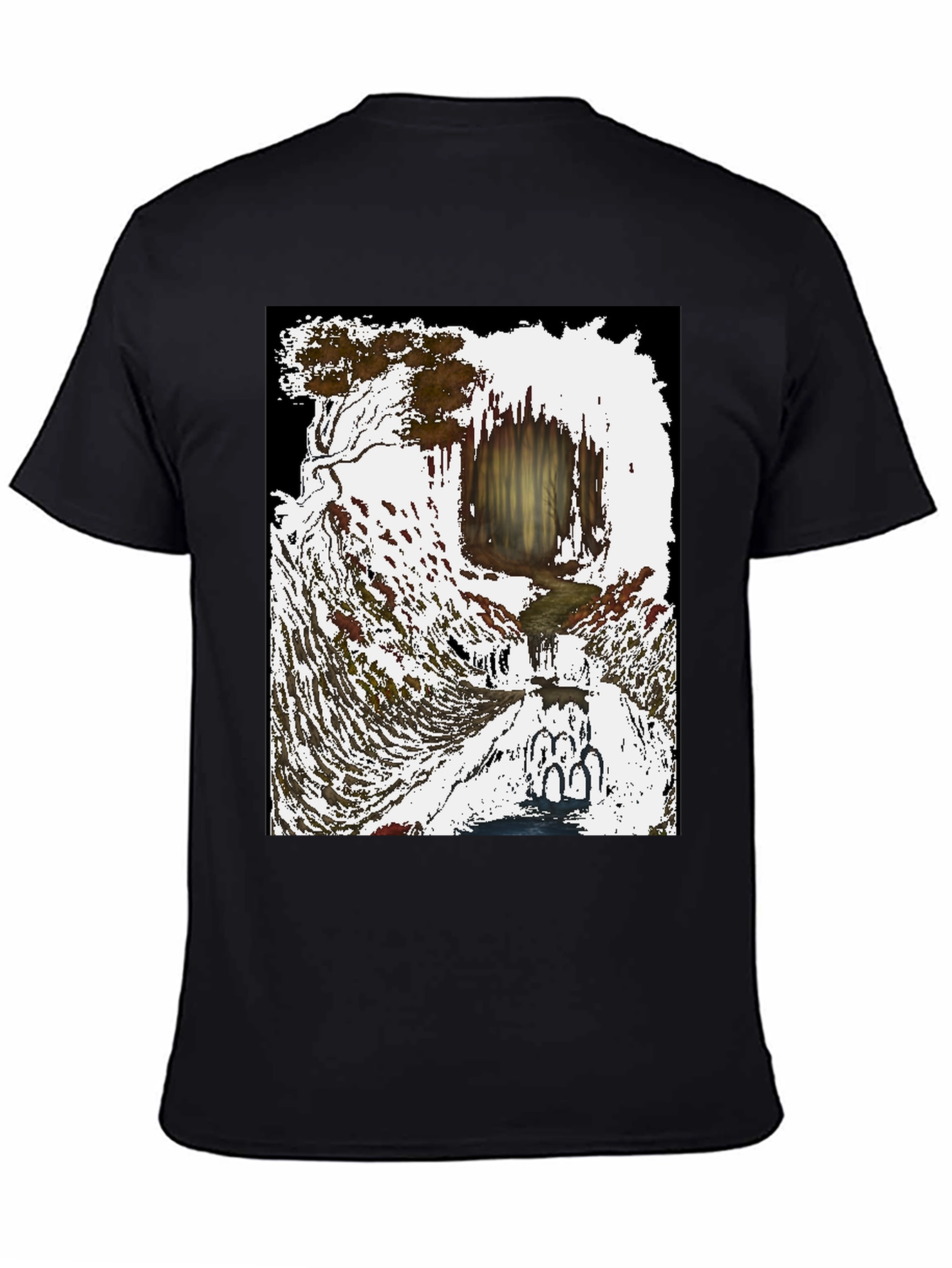 Artistic Waterfall Scene Tee