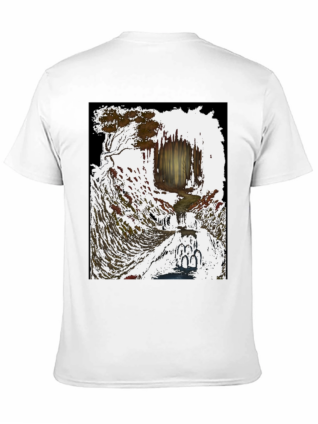 Artistic Waterfall Scene Tee