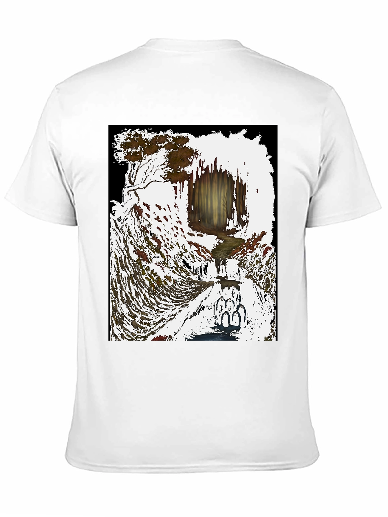 Artistic Waterfall Scene Tee