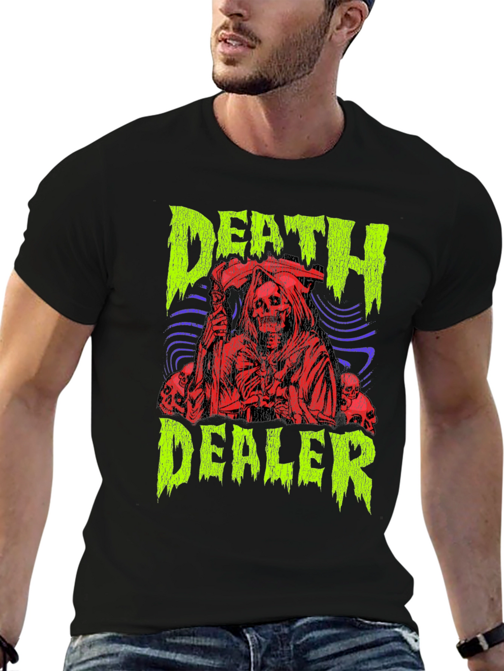 Death Dealer Graphic Print T-Shirt