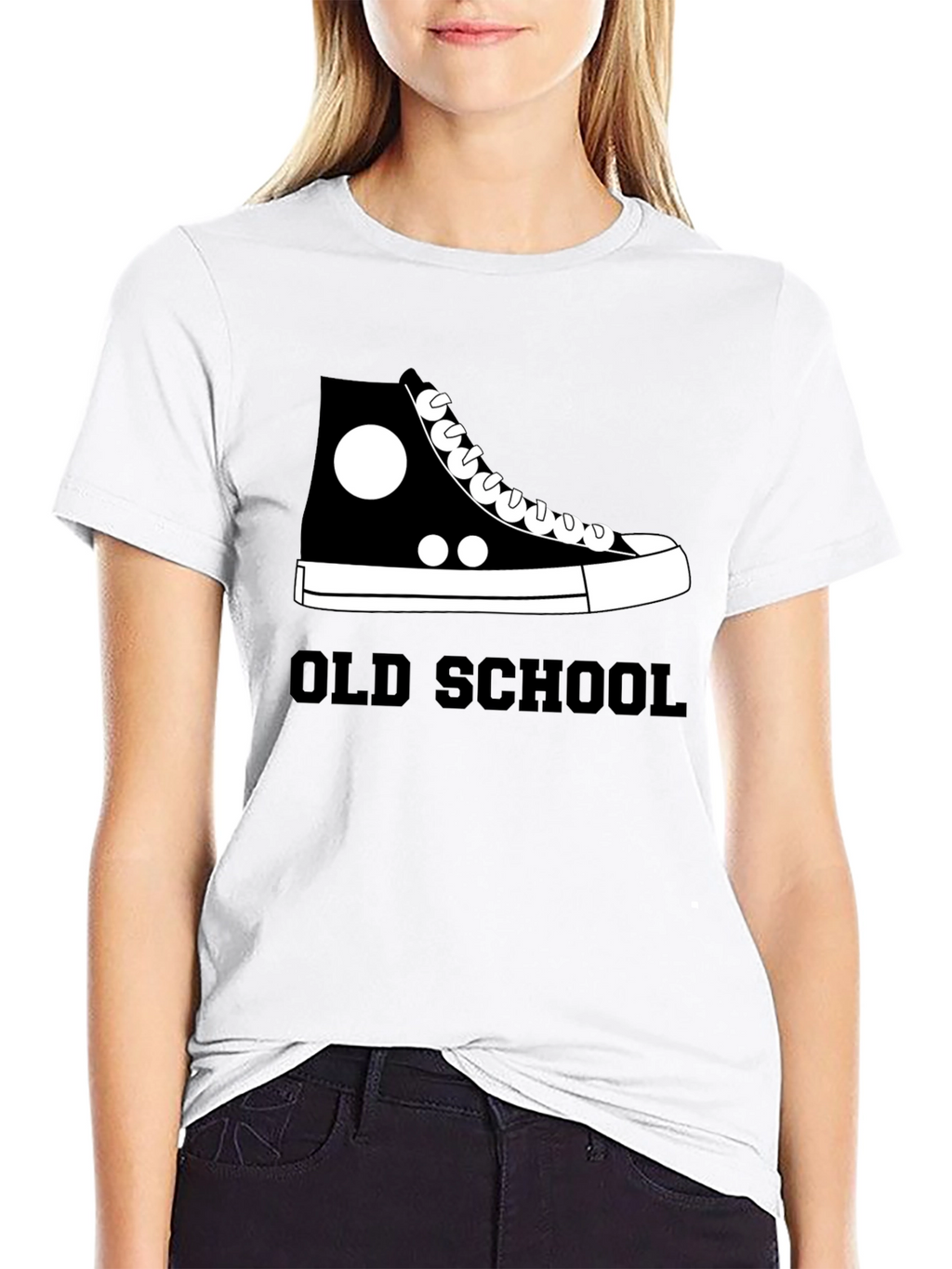 Old School High Top Sneaker Graphic T-Shirt