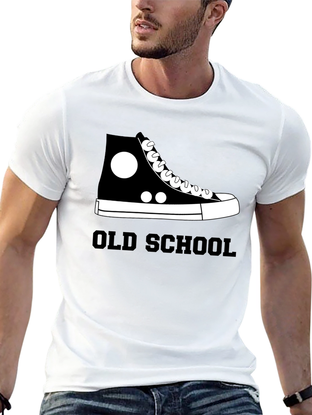 Old School High Top Sneaker Graphic T-Shirt