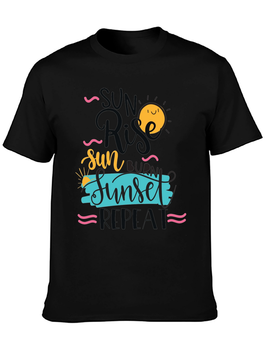 Sunrise Sunset Repeat Graphic Tee - Casual Comfort
