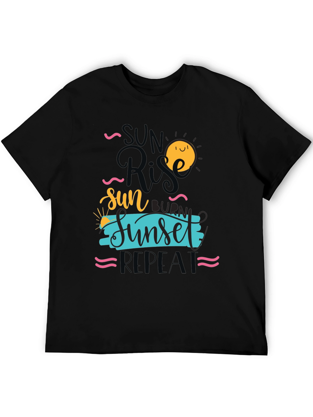 Sunrise Sunset Repeat Graphic Tee - Casual Comfort
