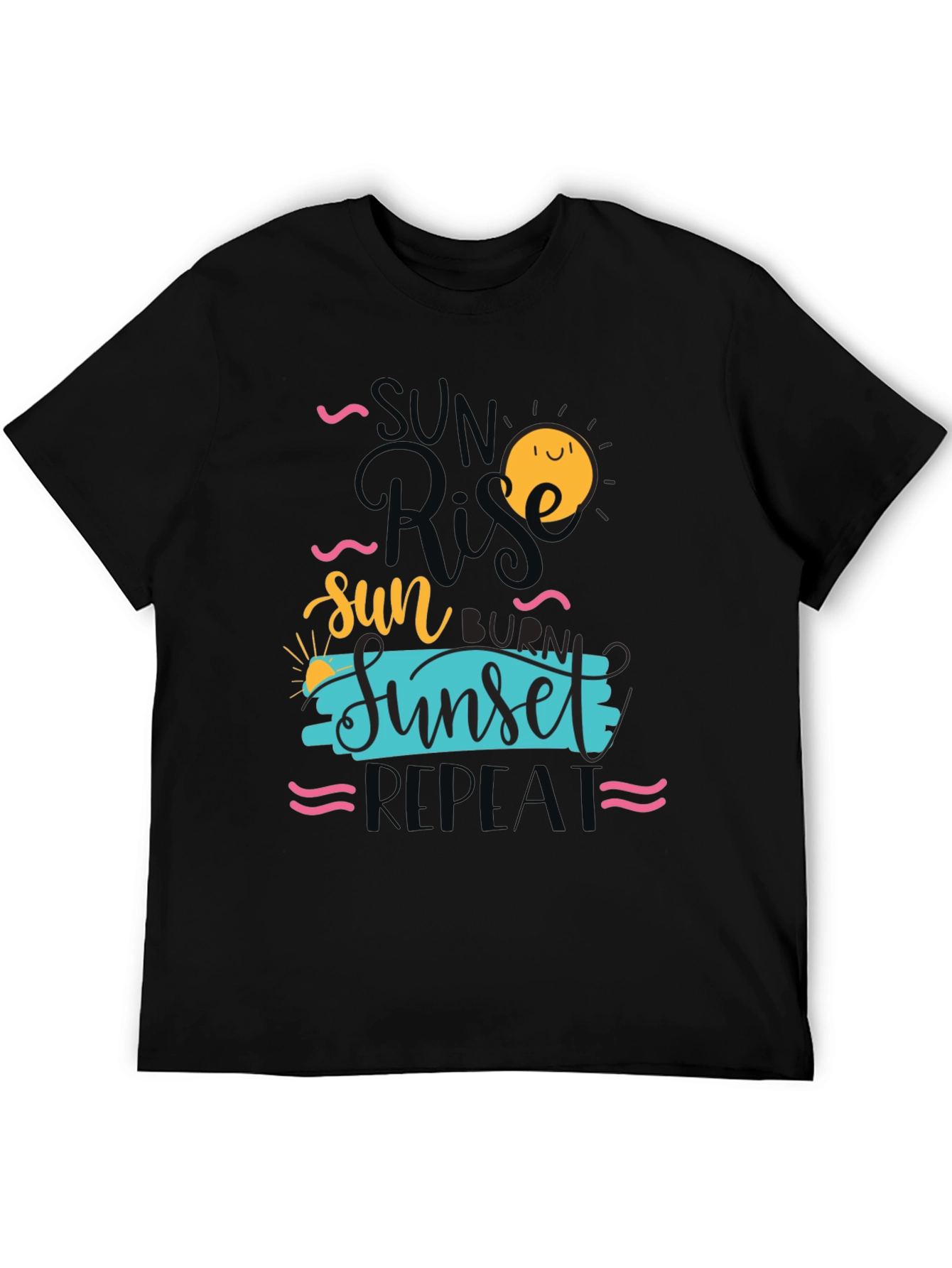 Sunrise Sunset Repeat Graphic Tee - Casual Comfort